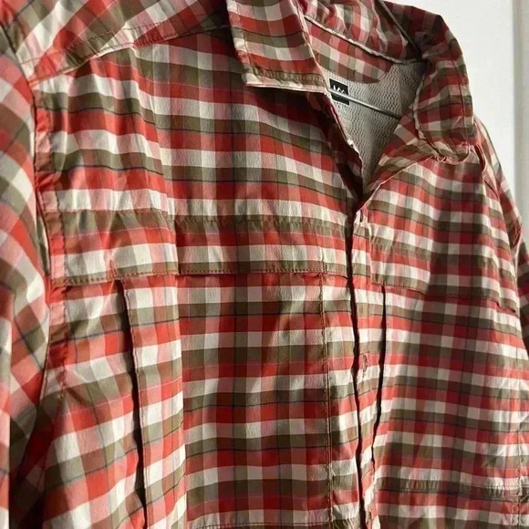 REI Men’s Short Sleeve Button Outdoor Fishing Mesh Armpit Plaid Shirt Large  XXL - Picture 2 of 6